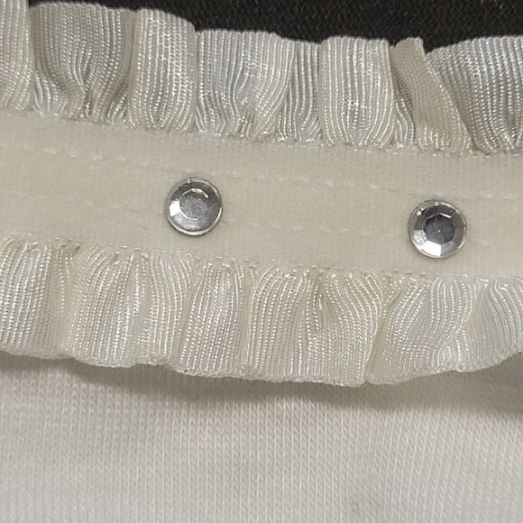 White Crop Top Sequin Bralette Padded Crop Top - Picture 12 of 12